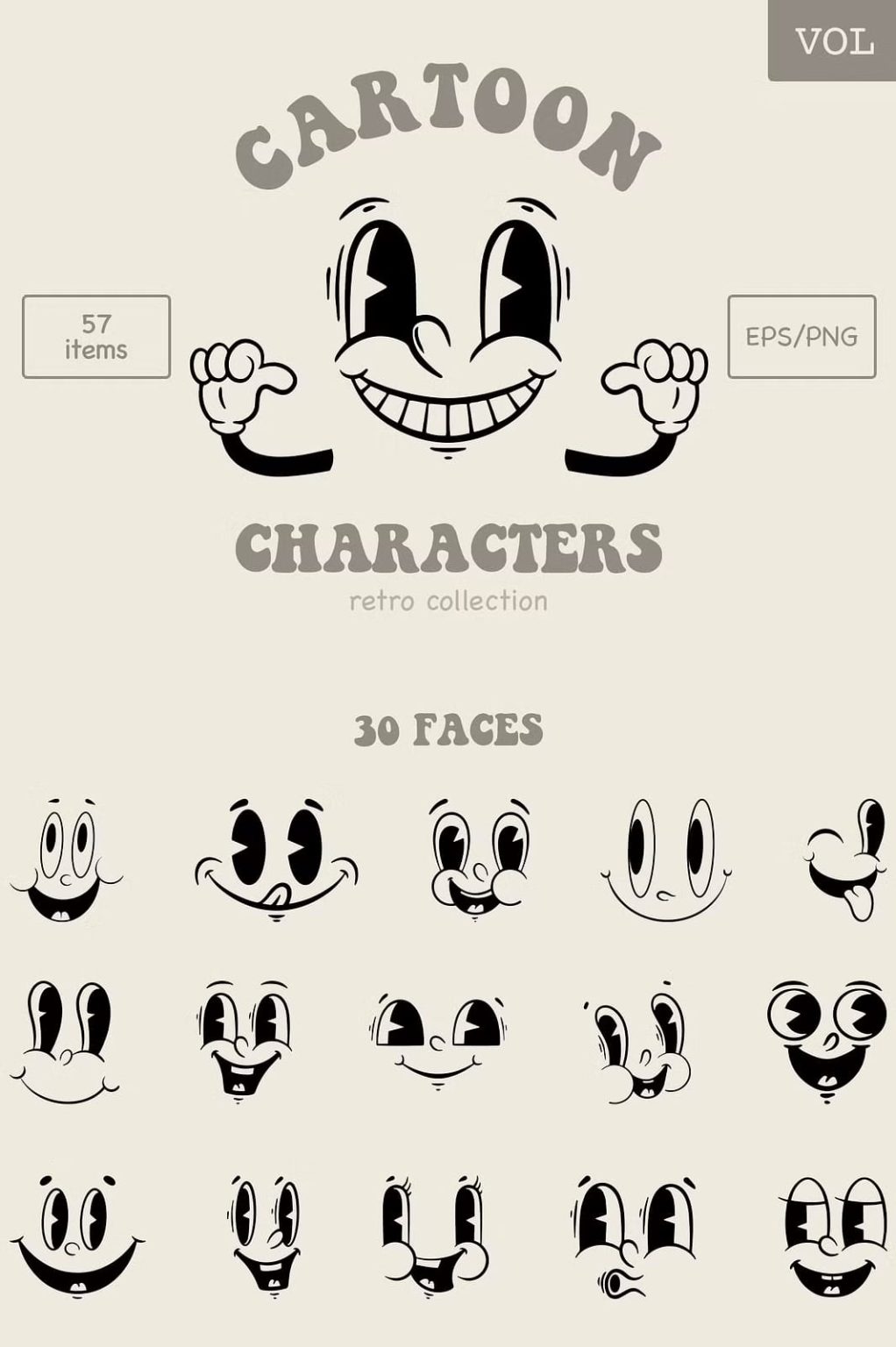 Cartoon Retro Characters. Vol 2 - Hecavi - Illustrations Inspiration ...