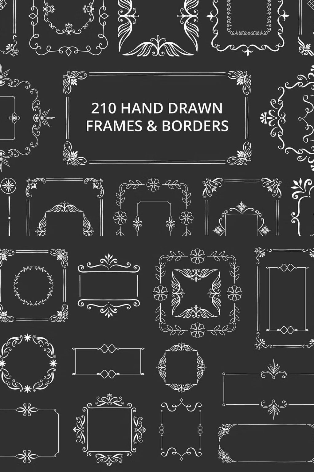 210 Hand Drawn Frames & Borders - Hecavi - Illustrations Inspiration ...