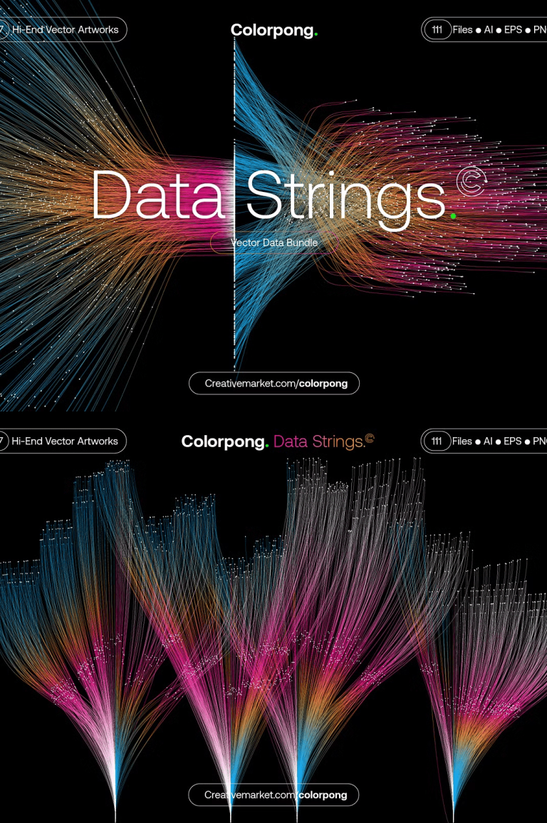 Data Strings – Vector Bundle - Hecavi - Illustrations Inspiration Website
